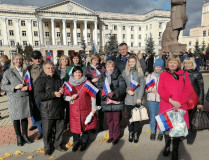 патриотический митинг-концерт в поддержку специальной военной операции на площади Ленина - фото - 1