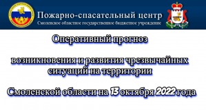 оперативный прогноз возникновения и развития чрезвычайных ситуаций на территории Смоленской области 13 октября 2022 года - фото - 1